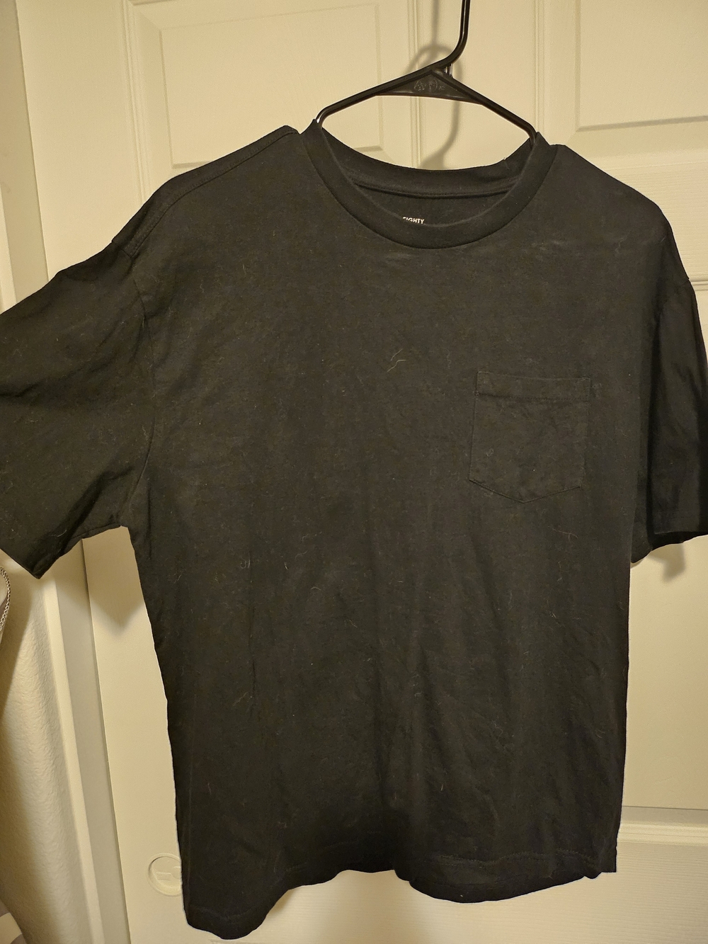 Eighty Eight Black Short-Sleeve Crew Pocket Tee